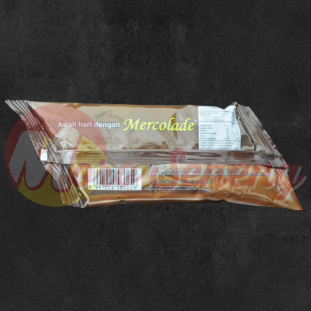 Mercolade Dip Glaze Donat Dark Choco Coklat Rainbow Chocolate