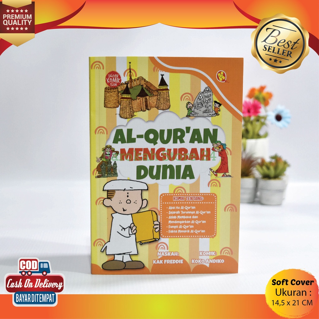 Ready Stok ~ Buku Komik Islami Untuk Anak Al Quran Mengubah Dunia Soft Cover Disertai Dengan Sejarah