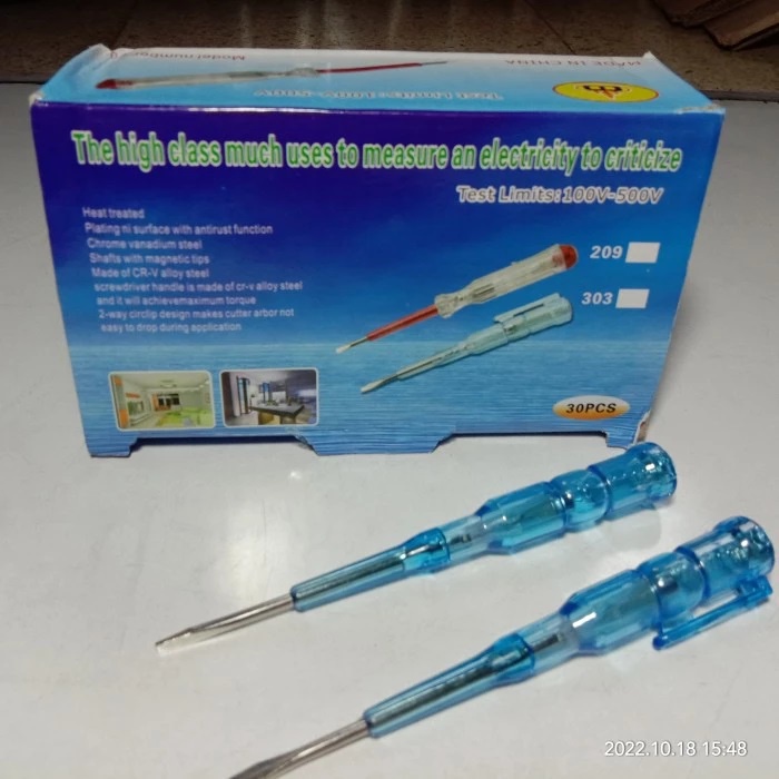 Obeng Testpen / Testpen Listrik Pipih