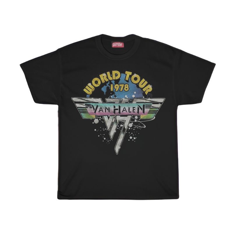 KAOS / T SHIRT / VAN HALEN / KAOS BAND VAN HALEN WORLD TOUR 1978