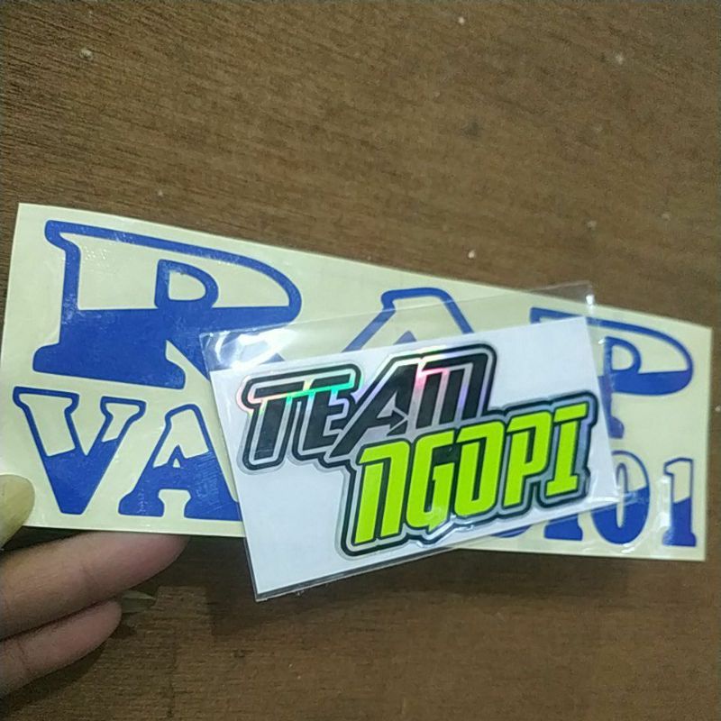 stiker team ngopi,stiker cutting team ngopi,stiker motor,mobil
