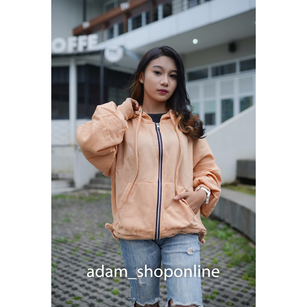 JAKET HOODIE WANITA OVERSIZE - BINTAN JACKET - KOREAN STYLE - TRENDI