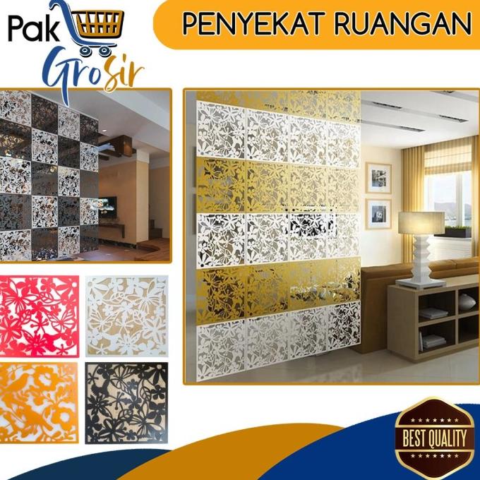 Penyekat Ruangan Vintage 3D Pvc Tirai Gantung Partisi Hiasan Dinding
