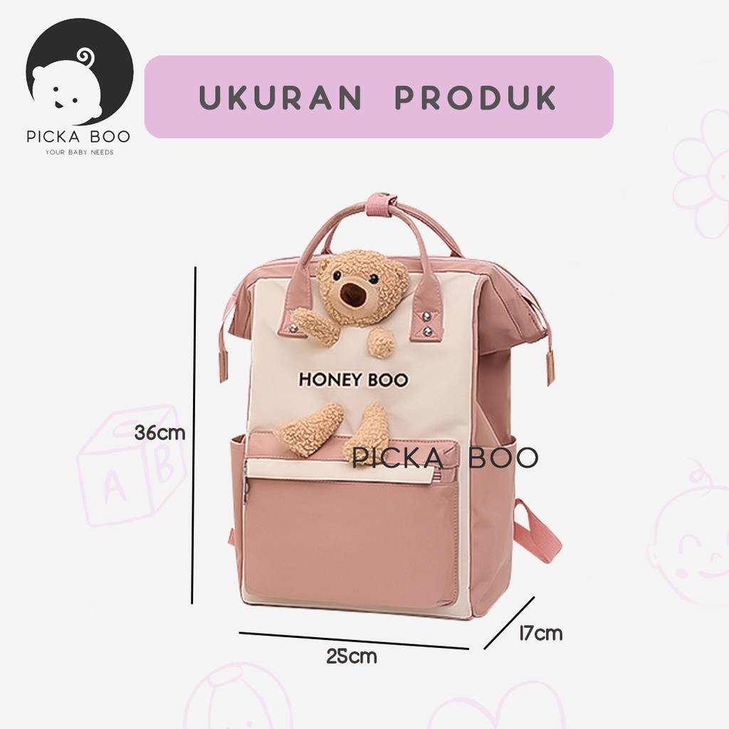 PICKA BOO Tas Ransel Bayi  Multifungsi Diaper Bag Baby