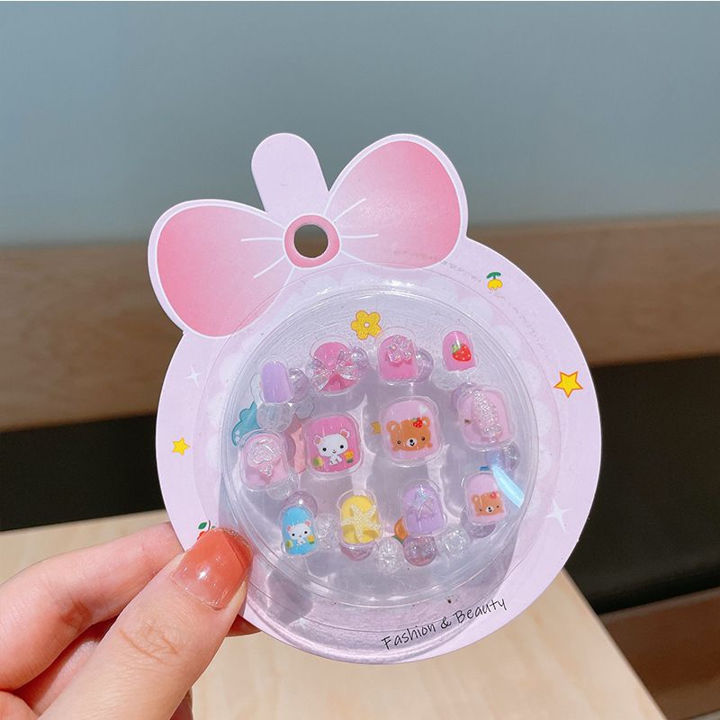 A68 SET KUKU PALSU DAN GELANG ANAK MOTIF LUCU