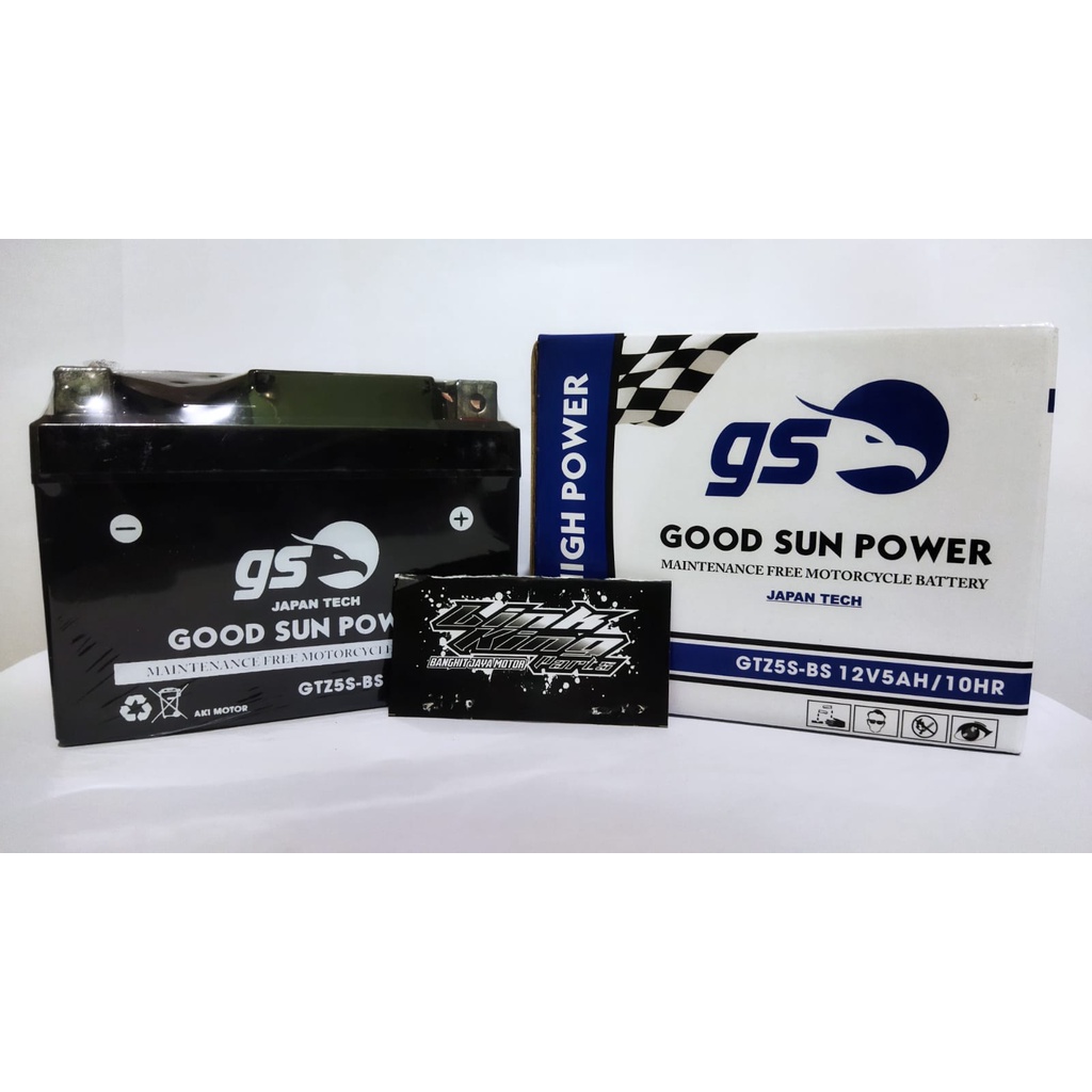 AKI KERING GTZ5S-BS 12V 5AH/10 HR GS GOOD SUN POWER