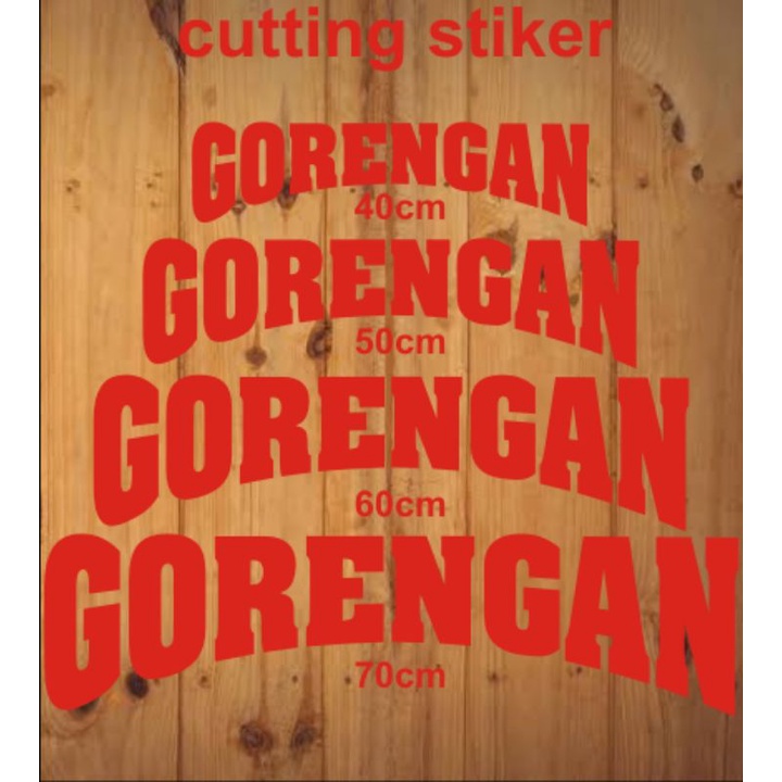 stiker cutting sticker variasi gorengan