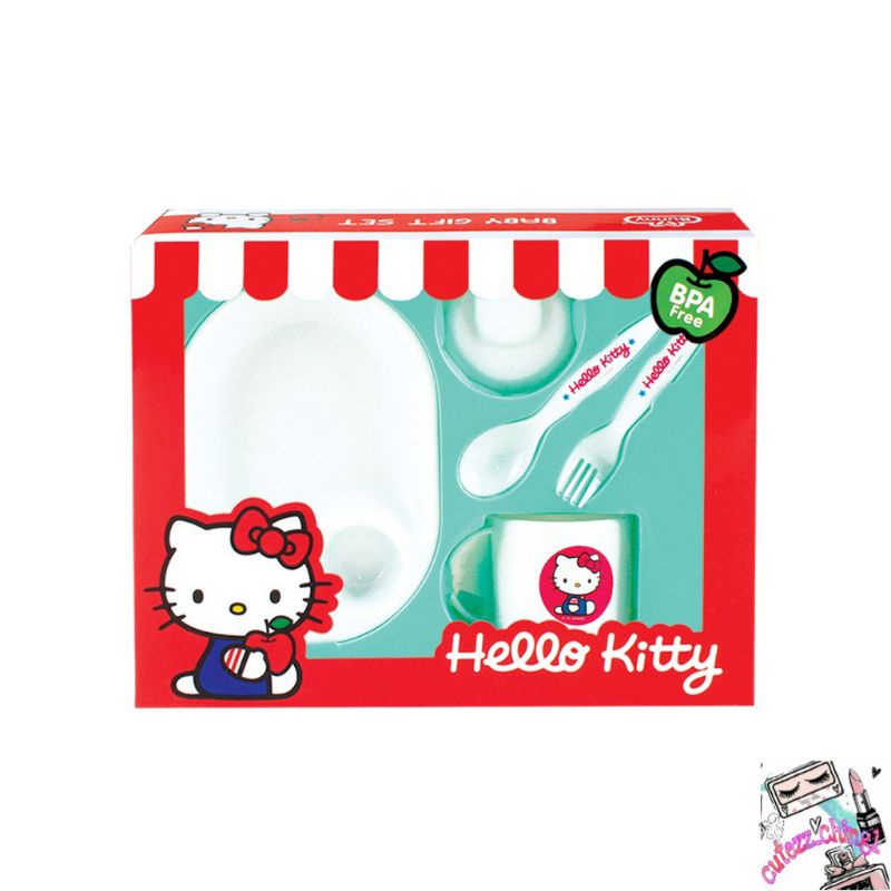 ☃Cutezz_Ching1☃Hello Kitty Feeding Set Small Perlengkapan Makan Bayi Bunny LB-101/201