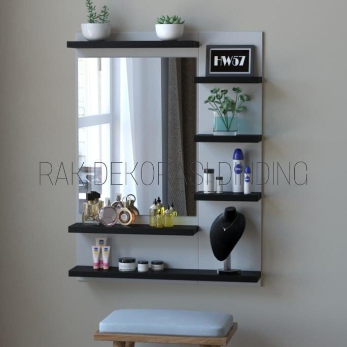 XS26 MADEINDO RAK KOSMETIK KAYU TEMPEL DINDING MEJA KOSMETIK MEJA RIAS TFH5464T