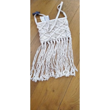 Tas wanita slempang rajut putih Pull&bear original 100%