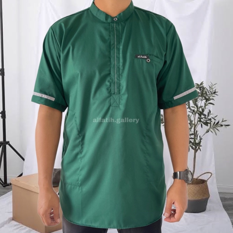baju koko kurta lengan pendek alfatih