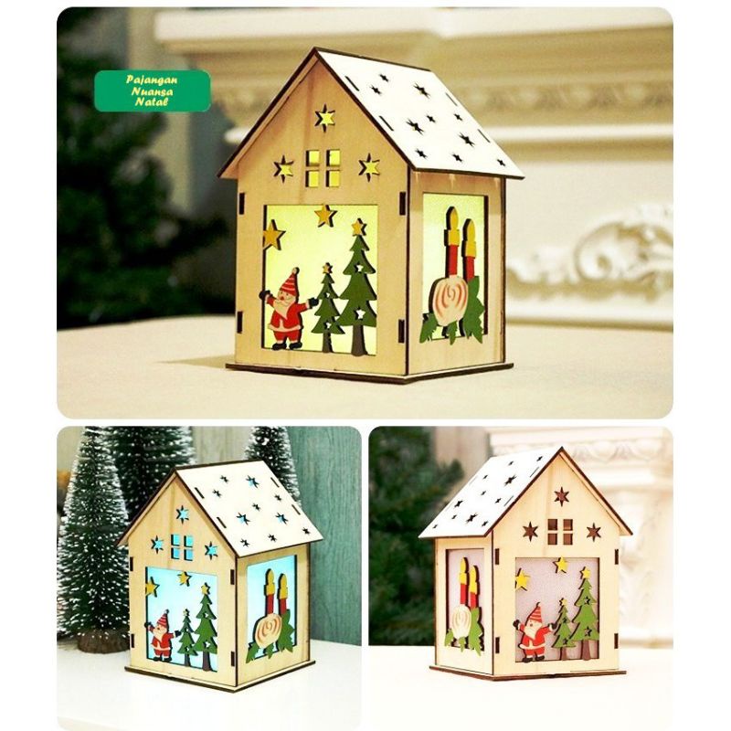 hokkiterus21⭐⭐⭐⭐⭐ LAMPU RUMAH NATAL lampu natal lampu tidur lampu kamar lampu santa hadiah natal L006