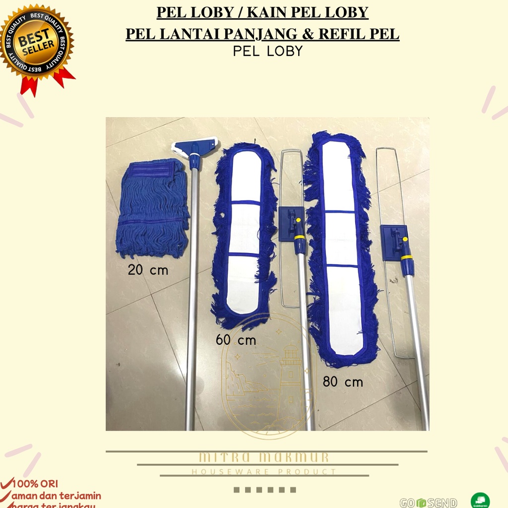 SALE!! KAIN PEL LOBY / KAIN PEL LANTAI LOBY 20 - 60 - 80 CM BIRU / PEL LOBY BIRU MURAH