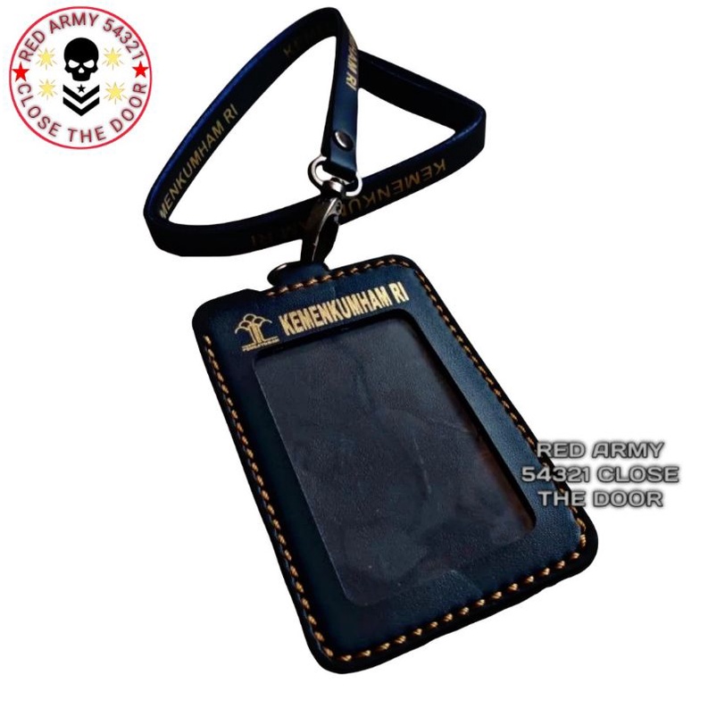 

Holder ID Card - Tali Lanyard Nametag Logo KEMENKUMHAM Navy