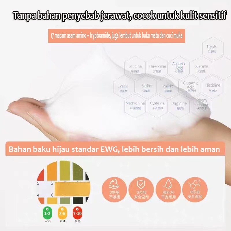 Milk cleanser Sabun cuci muka Sabun muka Sabun wajah Sabun pembersih wajah 150g Cuci muka yang lembut Sabun muka berbusa Pemutih dan pelembab Pembersih Wajah Asam Amino