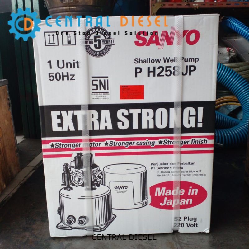 Pompa air Sanyo PH 258 JP tabung putih (pompa air)