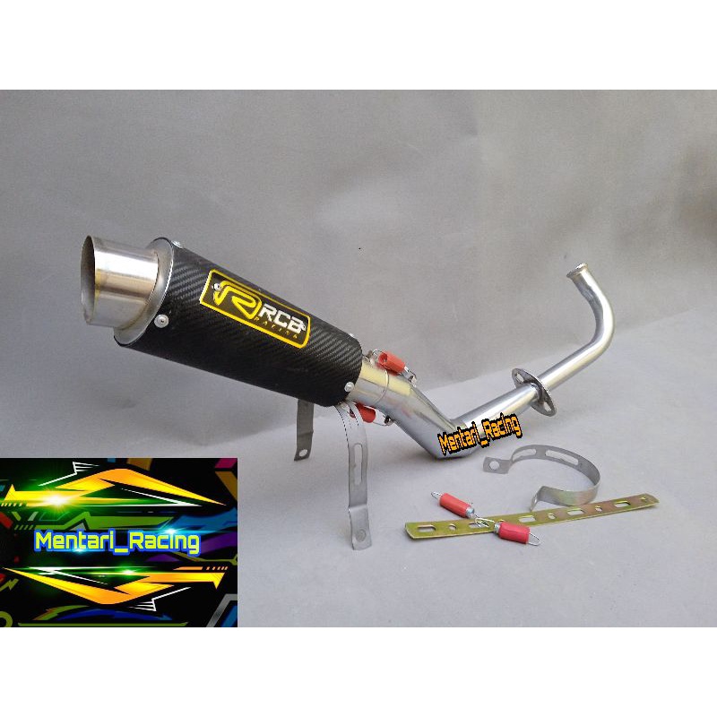 Knalpot Rcb Racing Black Carbon mio smile/mio soul/Fino 125/mio m3/Soul GT/Xeon