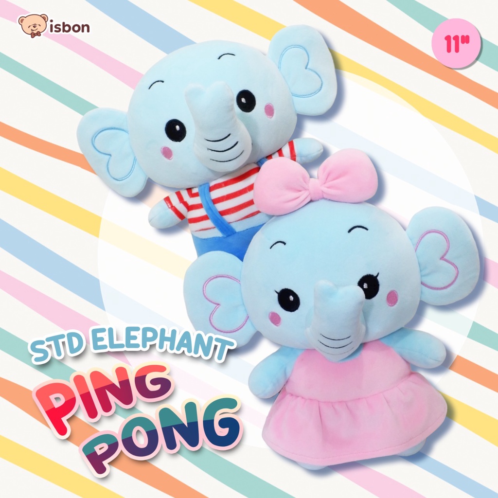 Boneka Gajah STD PING with Baju Warna Pink Lucu Cocok Untuk Hadiah Anak Bahan Halus by Istana Boneka