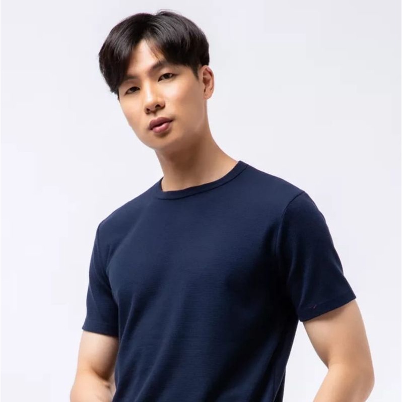 The Executive Kaos Pria Round Neck Waffle T-Shirt 100% ORIGINAL