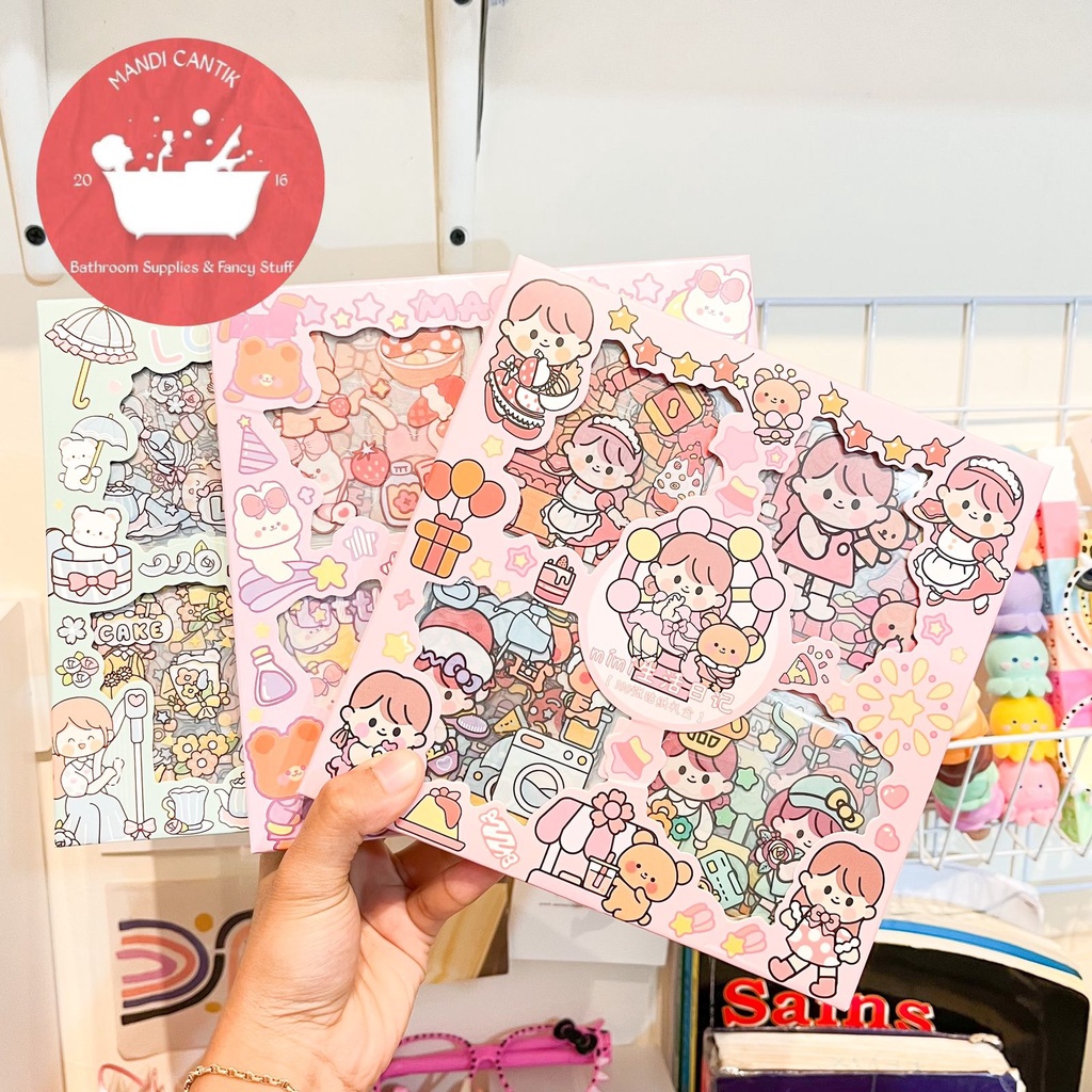 

Box Stiker Senmu isi 100 lembar waterproof Anti Air sticker hadiah kado unik lucu mainan anak