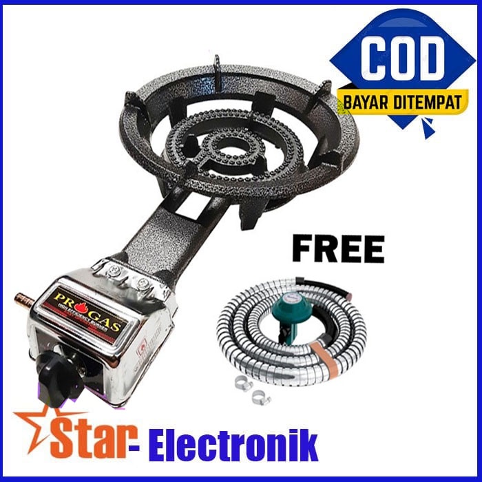 PAKET Kompor Gas MAWAR / COR PROGAS 1 Tungku P31A