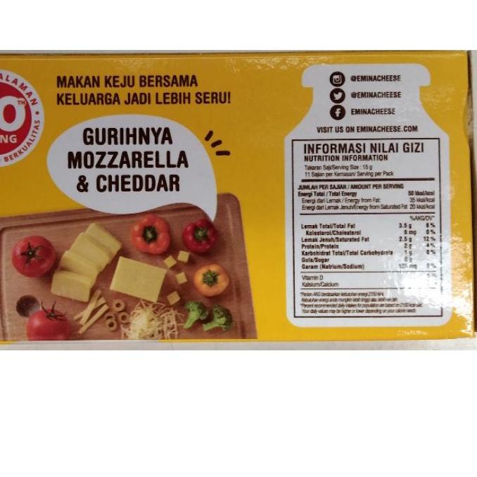 

Termurah Emina Mozza Keju Mozzarella & Cheddar 160gr grosir