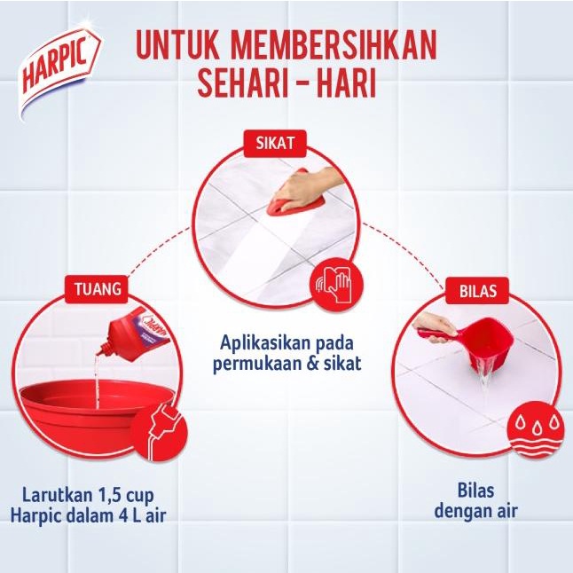 Harpic Pembersih Kamar Mandi Lime Rose Refill 400 / 700mL
