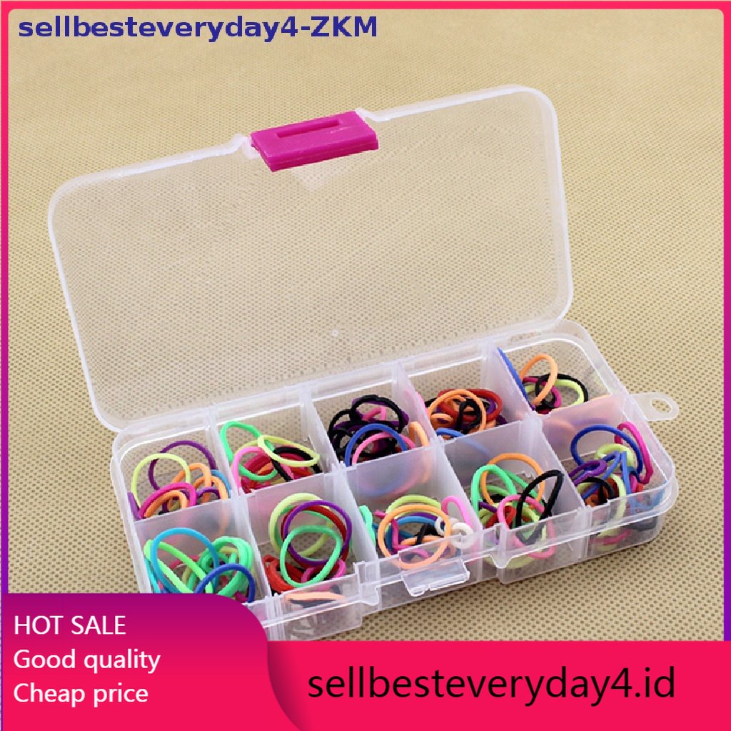 Kotak Penyimpanan Obat / Perhiasan / Manik-Manik 10 Sekat Bahan Plastik Transparan Adjustable