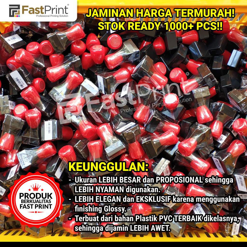 Gagang Stempel Flash Warna Model Gantungan Kunci Kotak 10 x 27 MM