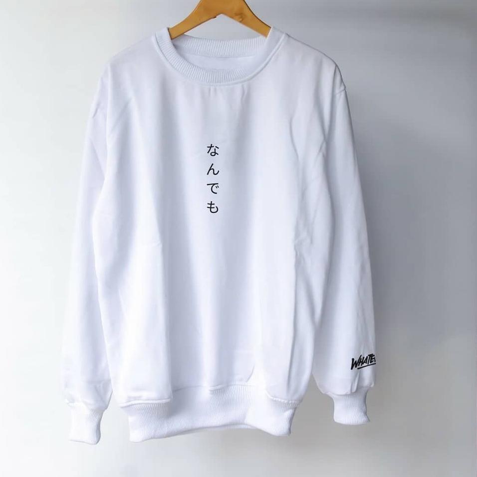 Sale sweater kerah tinggi pria xxl crewneck pria murah keren putih jumbo suwiter pria distro origina