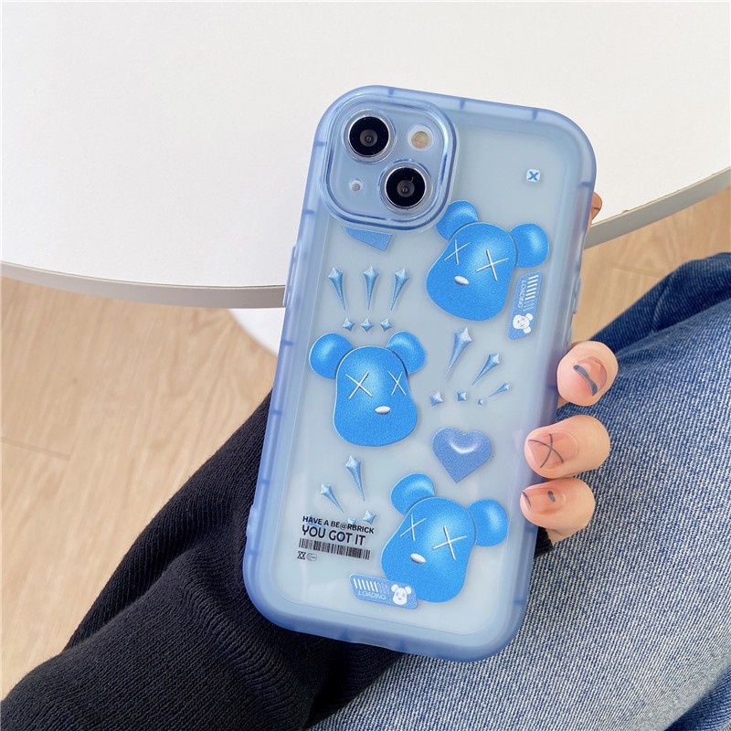 Soft Case TPU Motif Kartun Beruang 3d Untuk IPhone 14 13 12 11 Pro Max X XR 8 7 Plus