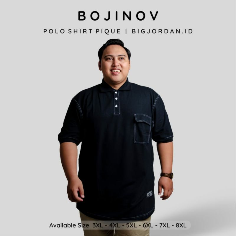 bojinov kaos kerah polo pocket saku original bigjordan big size jumbo oversize xxl xxxl xxxxl xxxxxl