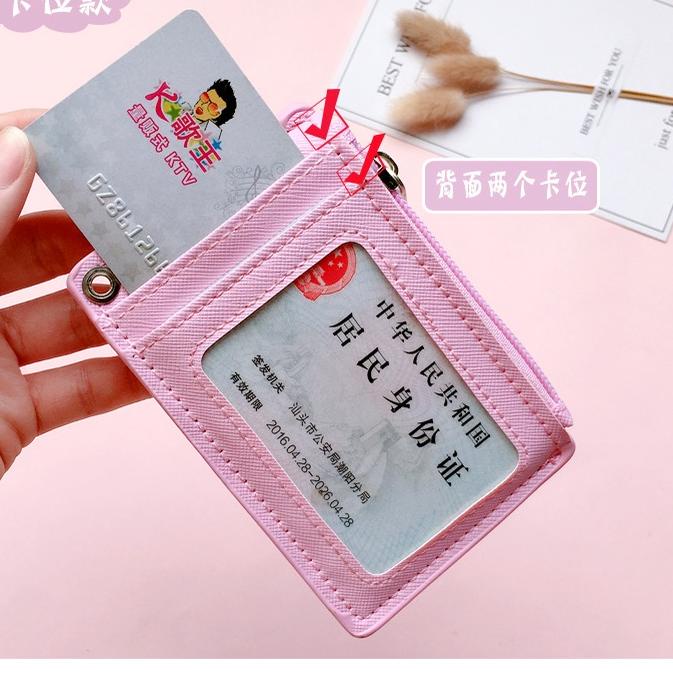 

Baru경 2421 Name Tag ID Card Holder Gantungan Kartu Nama Tali ID Card Nama dengan Tempat Koin 5 Slot
