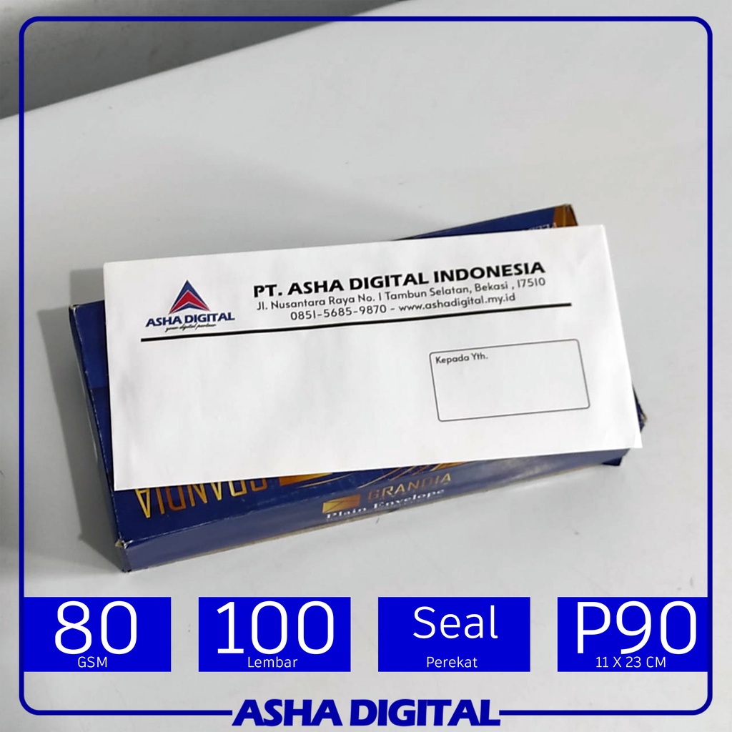 

Amplop Surat Besar | Kop Surat | 11 x 23 cm | Custom Print | Asha Digital