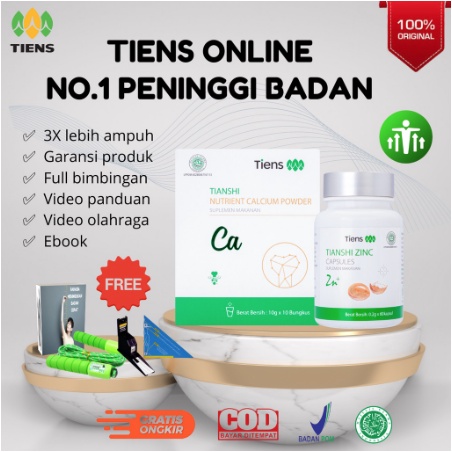 Murah Ori Paket Peninggi Badan Tiens Kalsium Nhcp Zinc Tianshi Penambah Tinggi Growup