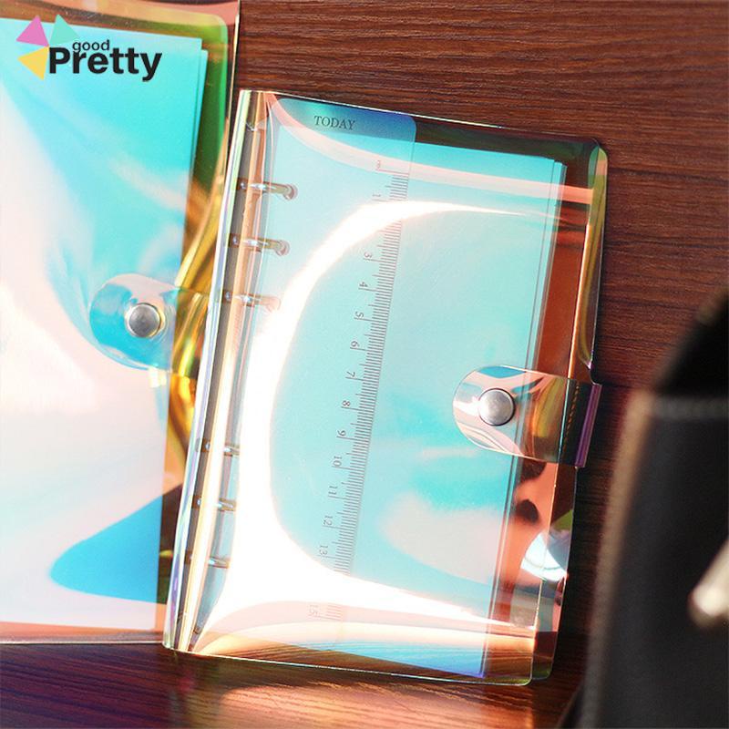 A6/A5 Clear Soft PVC Notebook Binder Cover Planner 6-Ring Loose-Leaf Folder Stationary - PD