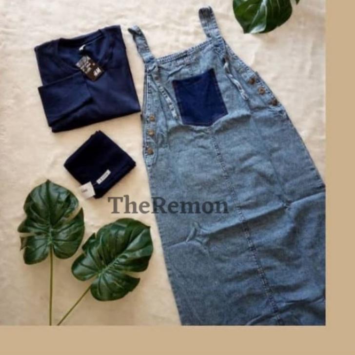 Terbaru.. PROMO OVERAL JEANS FIT XL & XXL/OVERAL JEANS BIG POCKET JANETA/OVERALL ROK KODOK JEANS/OVE