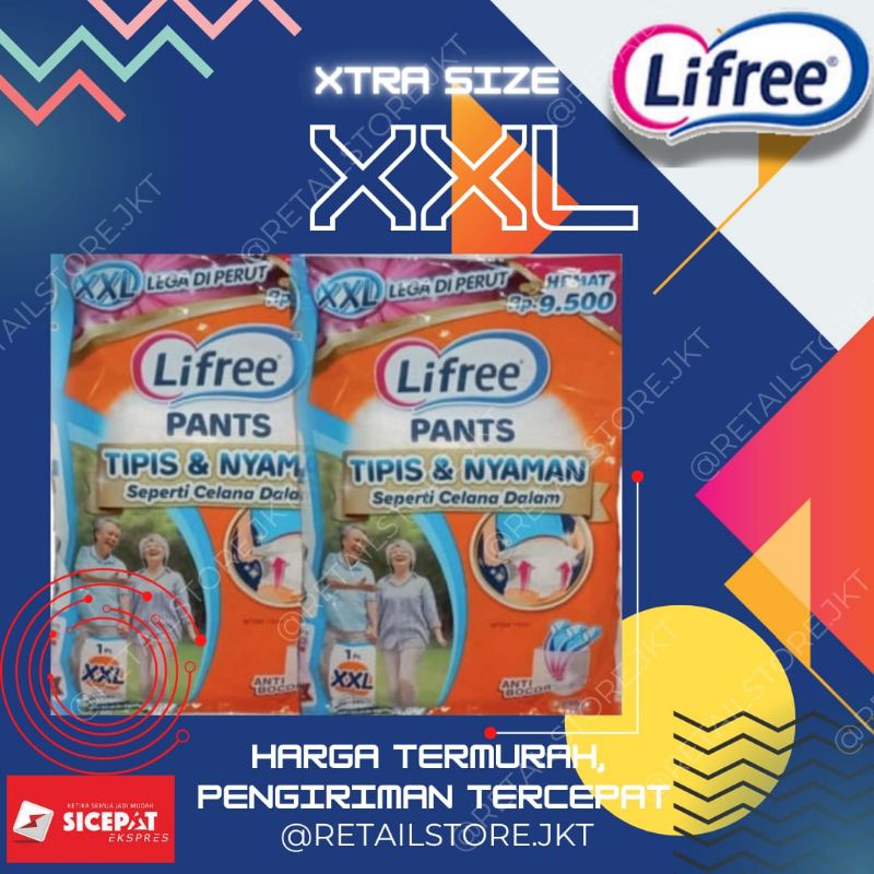 LIFREE XXL 110-140 CM Pampers celana dewasa / lansia celana ( LIMITED SIZE )