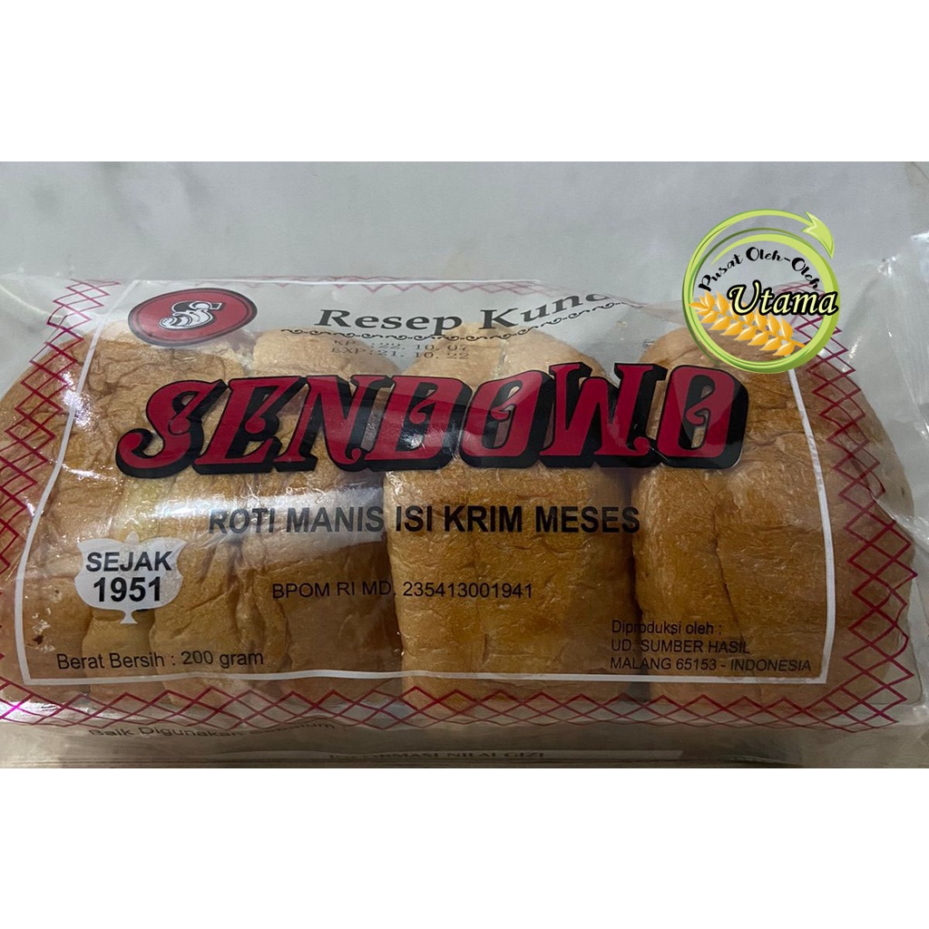 

Roti Sendowo Resep Kuno Sejak 1951 - Roti Manis Meses Krim 200gr