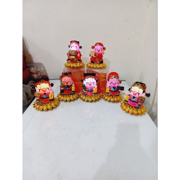 Patung Dewa Caishen Rezeki / Pajangan Imlek CNY / Dekorasi Souvenir Imlek / Minature Dewa