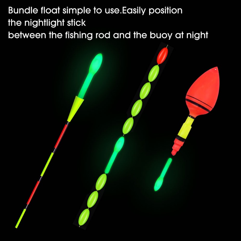 10pcs / lot Tongkat Pancing Fluorescent 3 / 4.5mm Untuk Memancing Malam Hari