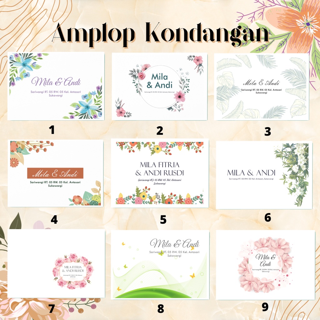 Amplop Kondangan kecil custom