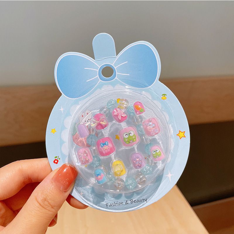 A68 SET KUKU PALSU DAN GELANG ANAK MOTIF LUCU