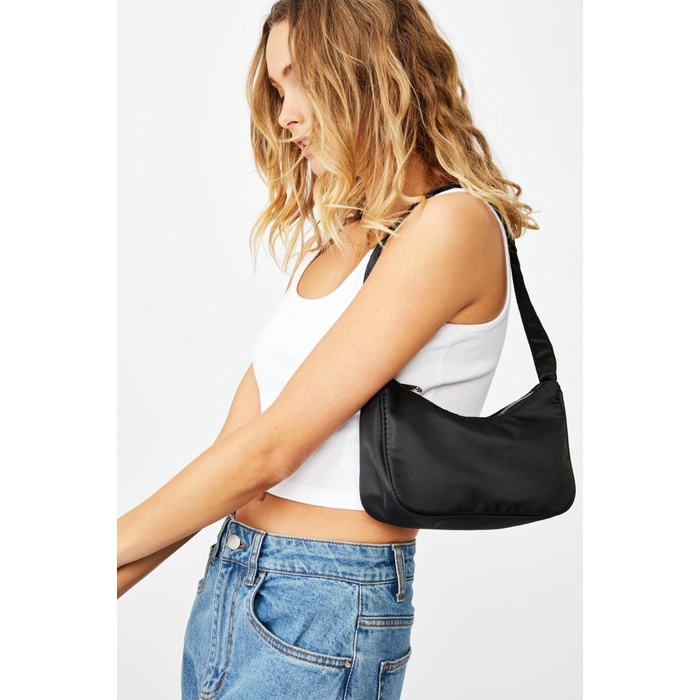 PROMO TAS WANITA RUBI - Shoulder Bag Wanita - Nylon Underarm Bag 1 - Hitam KECIL SELEMPANG RANSEL TA