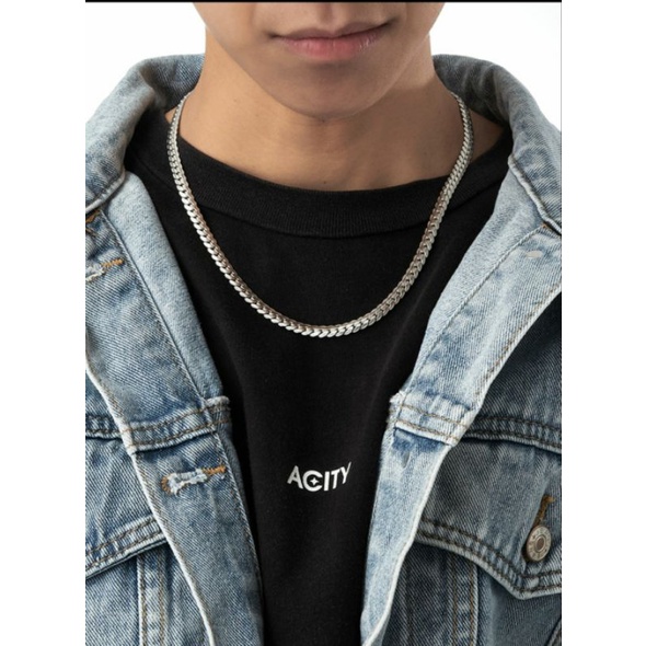 KALUNG TITANIUM  RANTAI PRIA  MODEL SISIK ULAR ANTI KARAT ANTI LUNTUR TERBARU