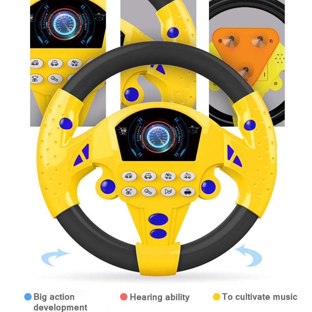 Lanfy Setir Copilot Untuk Hadiah Mainan Anak Mensimulasikan Mengemudi Mengemudi Vokal Mainan Pretend Play Toy Interactive Driving Wheel Car Steering Wheel