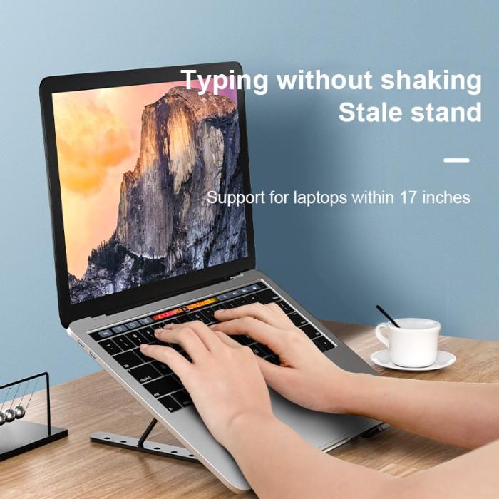 Laptop Stand With Cooling Fan Kipas Angin Laptop Macbook Lipat