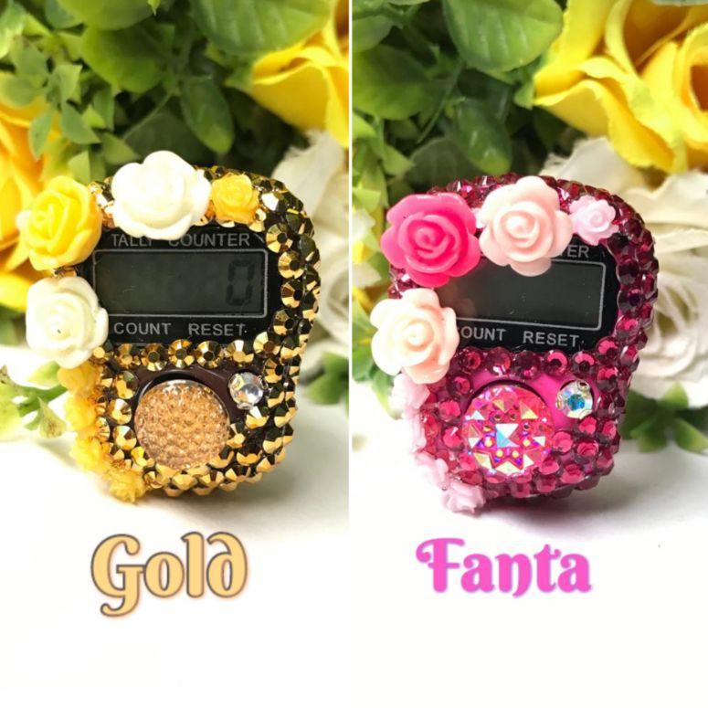 MAWAR SUSUN Tasbih digital swarovski Non Led tasbih Blink Tasbih Lucu Unik Cantik elegan kado ultah 