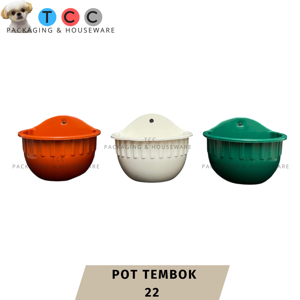 Pot Tembok 22 - Tanaman Bunga Hias Dinding Tempel Bibit Plastik TB Flower