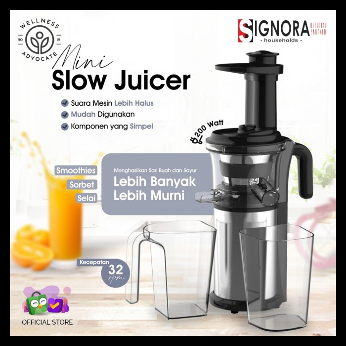 Juicer Signora Mini Slow Juicer Not Blender Portable Kapsul Philips